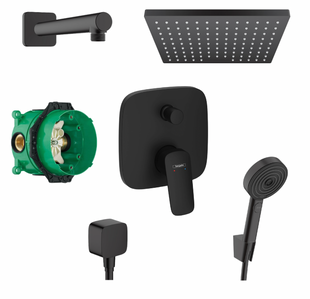 Hansgrohe Logis Душевая система черная матовая скрытого монтажа , Черный