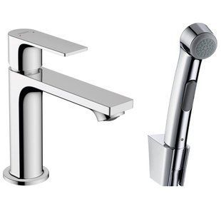 Змішувач для умивальника Hansgrohe Rebris E 110 гігiєнічною лійкою, Chrome (72216000)