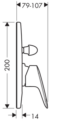 Змішувач для ванни Hansgrohe Logis, хром (71409000), Хром
