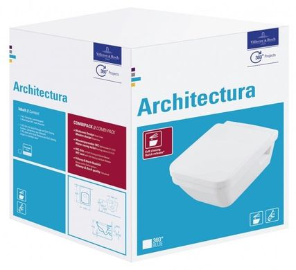 Унитаз Villeroy&Boch Omnia architectura Design 5685HR01 с сиденьем, Белый