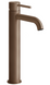 Смеситель для умывальника Gessi316 Flessa высокий короткий излив без клапана 54009-708, Медь