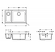 Кухонная мойка Hansgrohe S51 S510-U635 серый бетон (43433380)