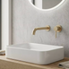 Смеситель для раковины Devit Flow 550537BG скрытого монтажа, brushed gold, Золото