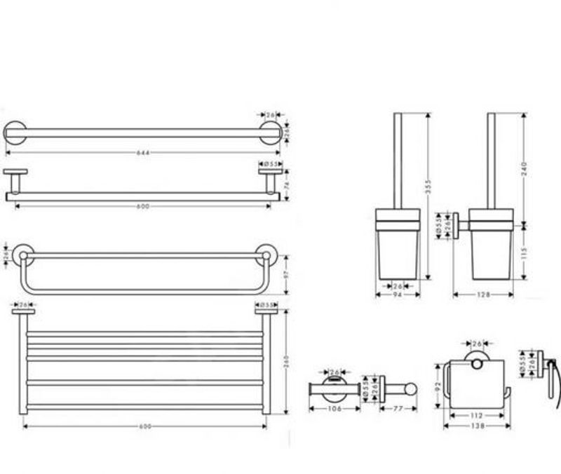 Набор аксессуаров Hansgrohe Logis Universal (41728000) - theHouse ...