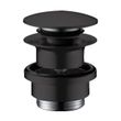 Донный клапан для умывальника Hansgrohe с переливом push-open, черный матовый (50100670)