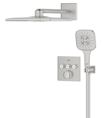 Grohe Суперсталь Grohtherm SmartControl SET Душева система прихованого монтажу, Нержавіюча сталь