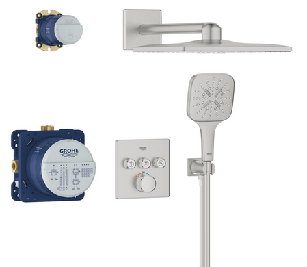 Grohe Суперсталь Grohtherm SmartControl SET Душева система прихованого монтажу, Нержавіюча сталь