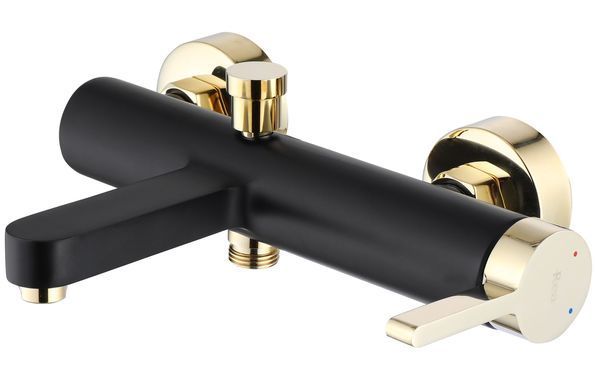 Змішувач для ванни та душу REA POLO BLACK GOLD настінний