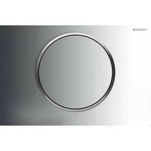 Клавіша Geberit Sigma 10 арт. 115.758.KH.5, одинарний змив, рамка-глянцевий хром/кнопка-глянцевий хром/кільце-матовий хром, 246*164 мм, Хром
