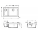 Кухонная мойка Hansgrohe S51 S510-U635 серый камень (43433290)