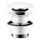 Донний клапан Hansgrohe для умивальників з переливом push-open, білий матовий (50100700)