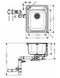 Кухонна мийка 410x510 мм Hansgrohe S41 S412-F340 (43334800), Нержавеющая сталь