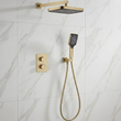 Душова система прихованого монтажу Devit Flow D117125011221BG з термостатом, brushed golg, Золото