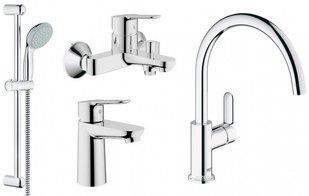 Набір змішувачів GROHE BauEdge 123218K + кухонний змішувач (23330000 + 32820000 + 27598001 + 31367000)