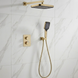 Душова система прихованого монтажу Devit Flow D117125011221BG з термостатом, brushed golg, Золото