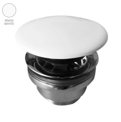 Донный клапан белый матовый, с керамической крышкой Simas PLCE , Белый матовый