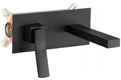 Смеситель для раковины (умывальника) REA SONIC BLACK + BOX черный скрытого монтажа