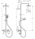Душова система Hansgrohe Vernis Shape Showerpipe 230 1jet із термостатом, Chrome (26286000), Хром
