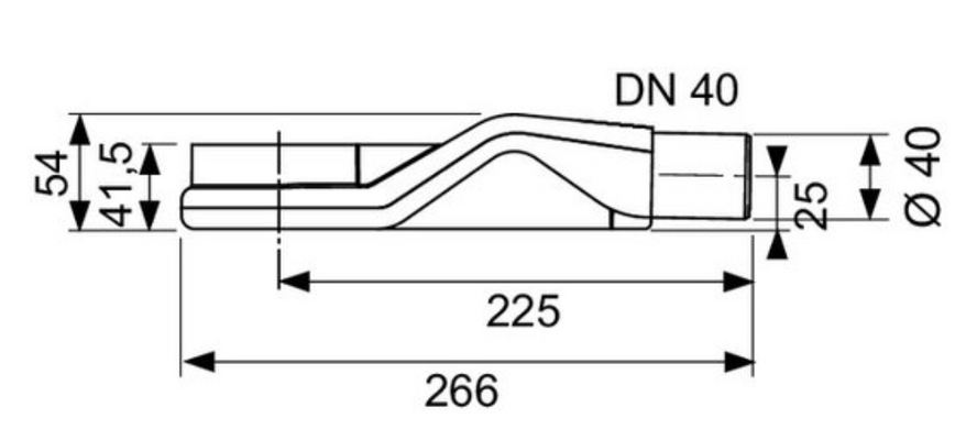 Сифон TECE Drainline "низкий" DN 40 боковой слив, 0,5 л/с (650004)