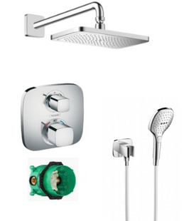 Душевая система с термостатом скрытого монтажа Hansgrohe CROMA E, Хром