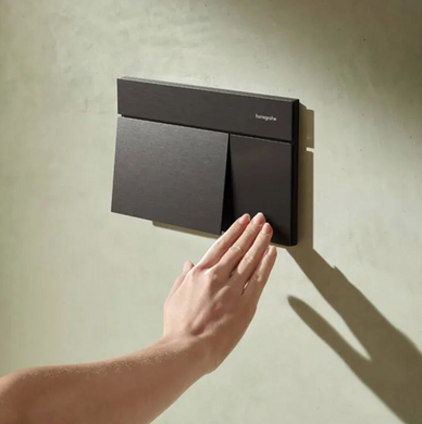 Клавіша змиву Hansgrohe iFrame Element E, Brushed Black Chrome (66003340), Чорний хром