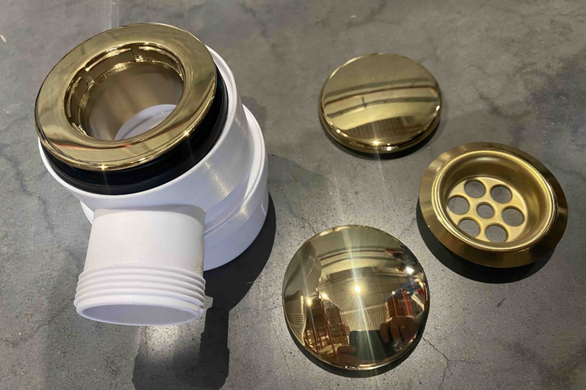 Сифон для ванны/піддона "клик-клак" з отвором 40/50 HC2600CL-GOLD-PVD золото