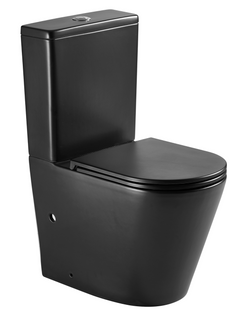 Унитаз напольный Imprese Vltava черный матовый с06509610 с бачком и сиденьям Soft Close, Черный