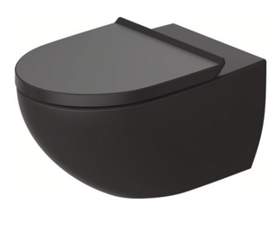 Унітаз підвісний Duravit Architec 457269 Rimless у комплекті з кришкою Soft-close 575x365 мм антрацит матовий, Антрацит