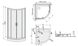 Душова кабіна Sanplast TX5 90x90 см. (скло сатин з малюнком) 1/4 кола з 2-ма розсувними дверима (KP4/TX5-90-S-sb W15 + BPza)